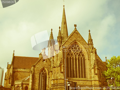 Image of Retro looking St Philip Cathedral, Birmingham