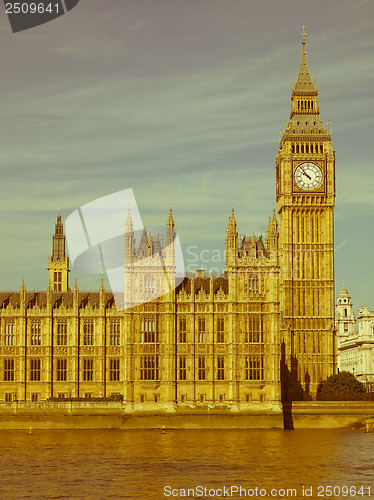 Image of Retro looking Houses of Parliament