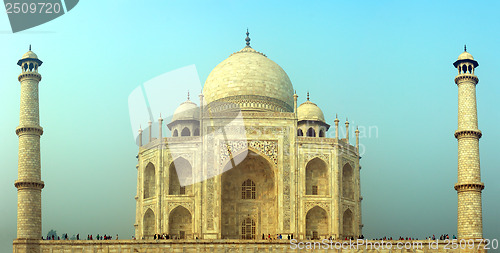 Image of Taj Mahal - famous mausoleum in India