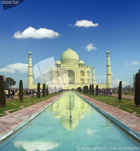 Image of Taj Mahal - famous mausoleum in India