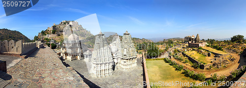 Image of panorama of kumbhalgarh fort in india