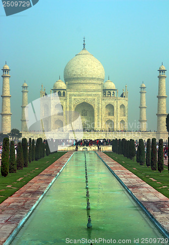 Image of Taj Mahal - famous mausoleum in India