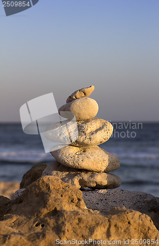 Image of stones on ocean