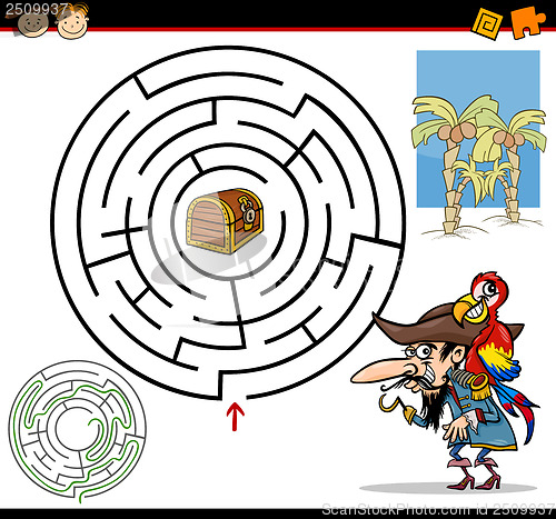 Image of cartoon maze or labyrinth game