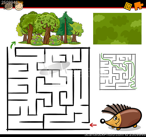 Image of cartoon maze or labyrinth game