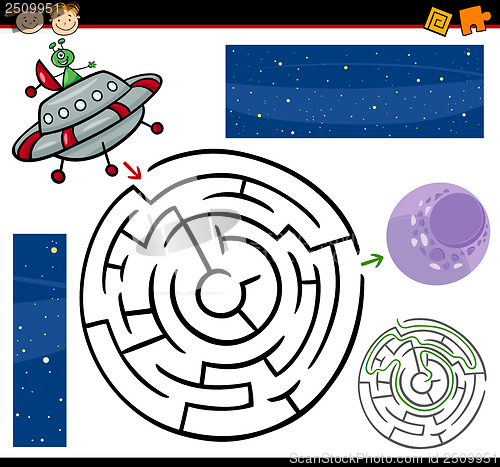 Image of cartoon maze or labyrinth game