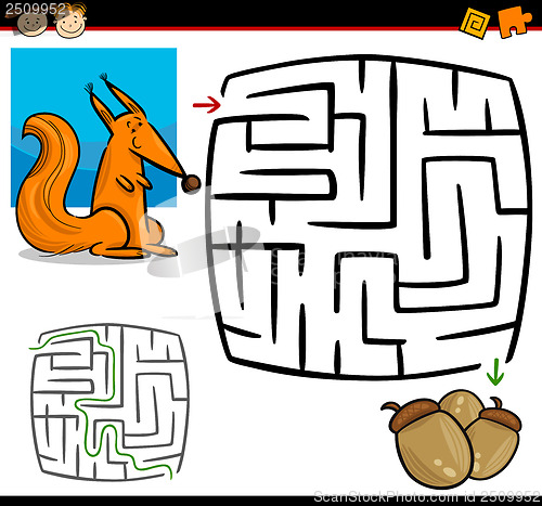 Image of cartoon maze or labyrinth game