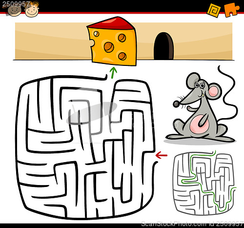 Image of cartoon maze or labyrinth game