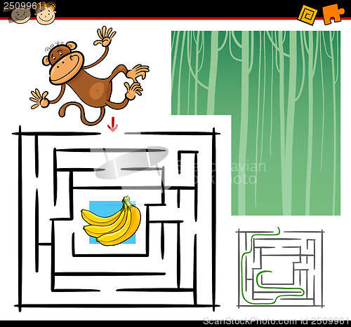 Image of cartoon maze or labyrinth game