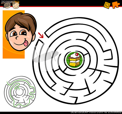 Image of cartoon maze or labyrinth game