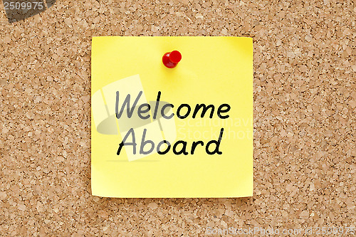 Image of Welcome Aboard Sticky Note