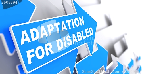 Image of Adaptation for Disabled on Blue Arrow.