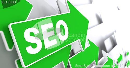 Image of SEO on Green Arrow.