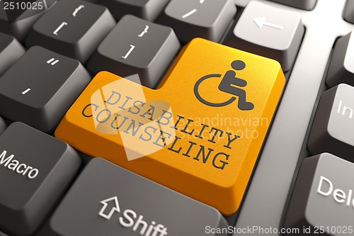 Image of Disability Counseling on Keyboard Button.