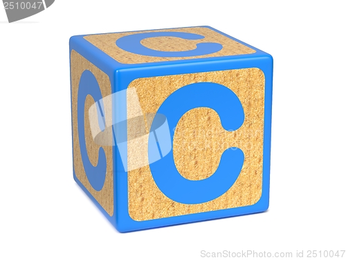 Image of Letter C on Childrens Alphabet Block.