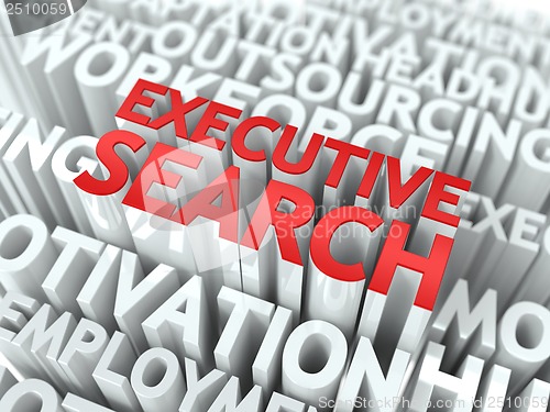 Image of Executive Search. Wordcloud Concept.