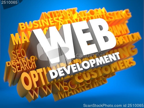 Image of Web Development. Wordcloud Concept.