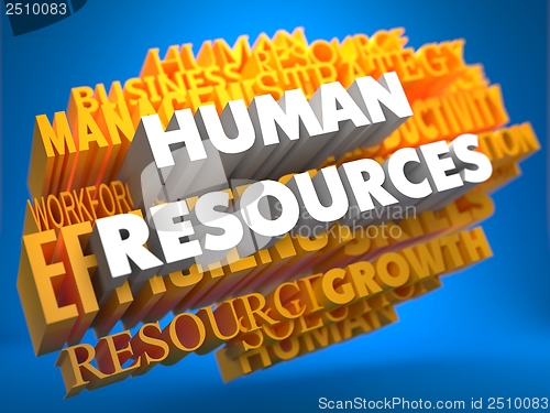 Image of Human Resources. Wordcloud Concept.