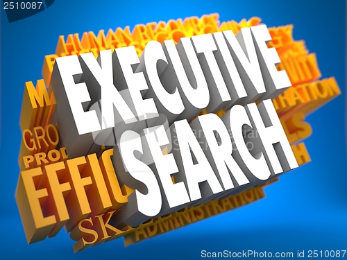 Image of Executive Search. Wordcloud Concept.