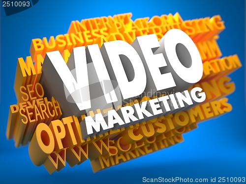 Image of Video Marketing. Wordcloud Concept.