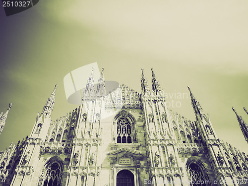 Image of Vintage sepia Duomo, Milan
