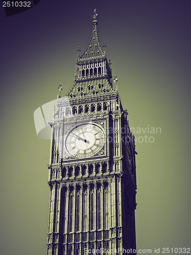 Image of Vintage sepia Big Ben, London