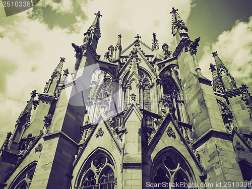 Image of Vintage sepia Johanneskirche Church, Stuttgart