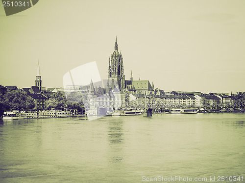 Image of Vintage sepia Frankfurt, Germany