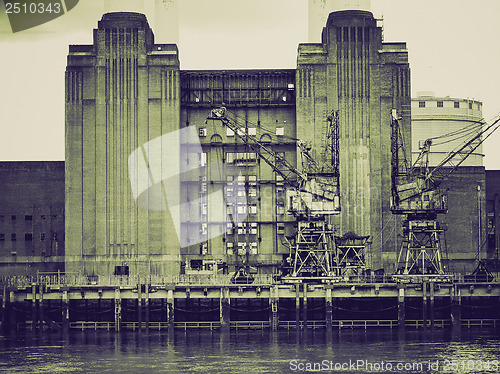 Image of Vintage sepia Battersea Powerstation London