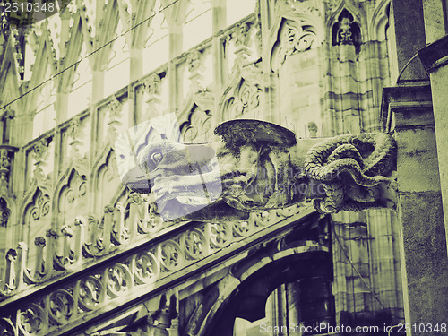 Image of Vintage sepia Duomo, Milan