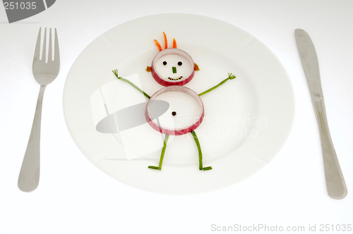 Image of Vegetable man on dish