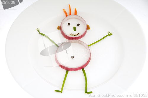 Image of vegetable man on dish