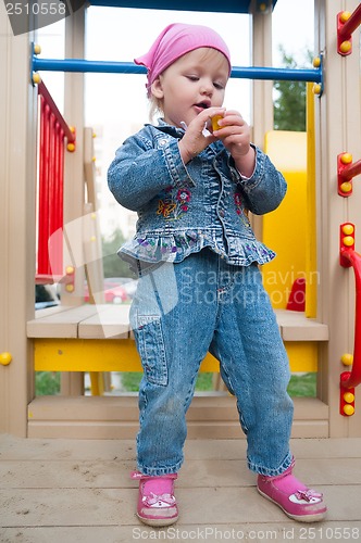 Image of little girl in the playground