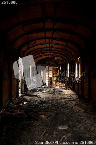 Image of Messy vehicle interior with lights