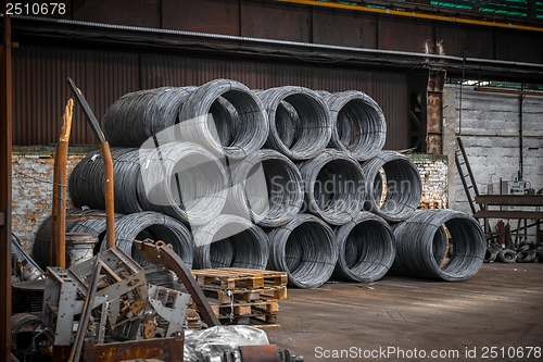 Image of Large coil of Aluminum wire