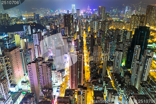 Image of Hong Kong skyline at night