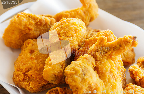 Image of Fired chicken close up