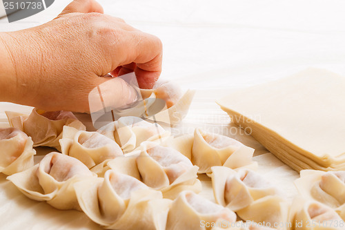 Image of Making of Chinese dumpling