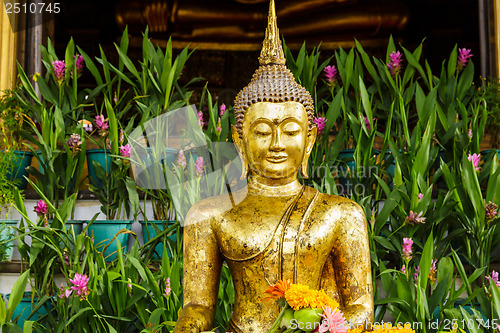 Image of Golden buddha statue in temple