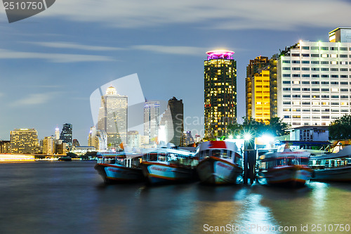 Image of Bangkok skyline at night