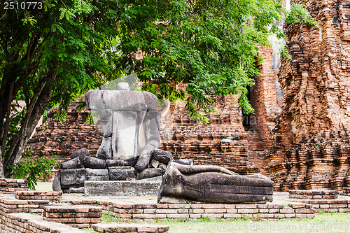 Image of Broken buddha at Ayuttaya, Thailand