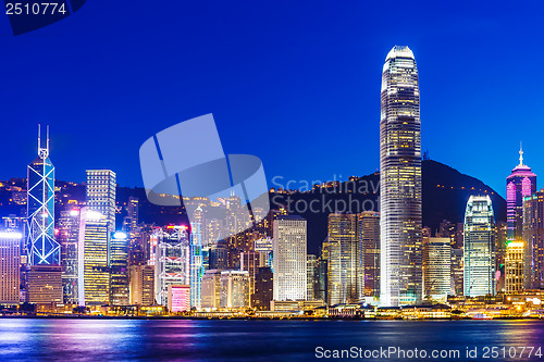 Image of Hong Kong skyline at night