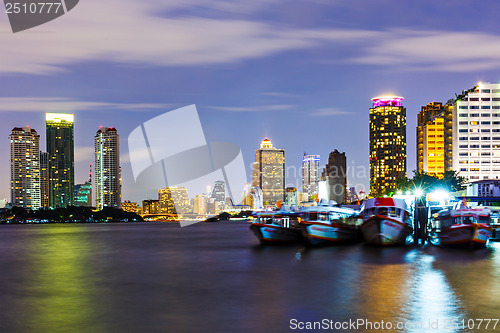 Image of Bangkok skyline at night