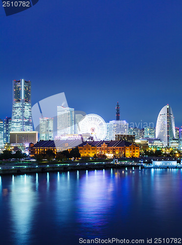 Image of Yokohama skyline at night