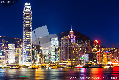 Image of Hong Kong skyline at night 