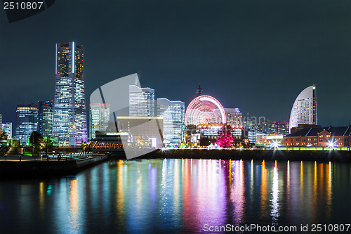 Image of Yokohama city in Japan at night