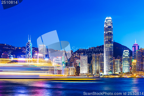 Image of Hong Kong skyline at night