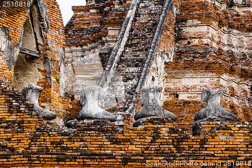 Image of Broken buddha at Ayuttaya, Thailand