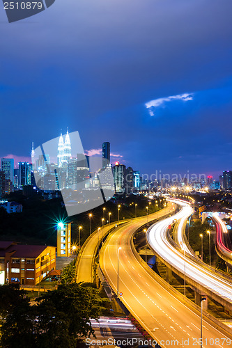 Image of Kuala Lumpur skyline at night