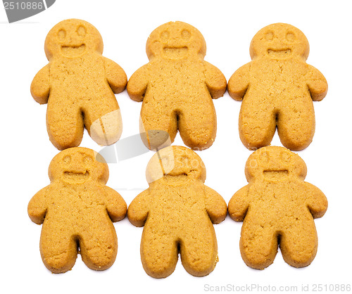 Image of Row of Gingerbread cookies